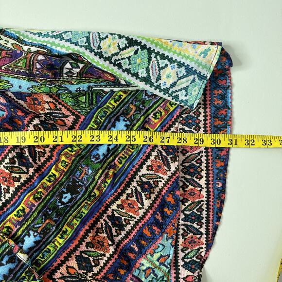 Ivy Jane Blouse Womens Large Multicolor Flowy Boxy Boho Peasant Tunic - Picture 9 of 10